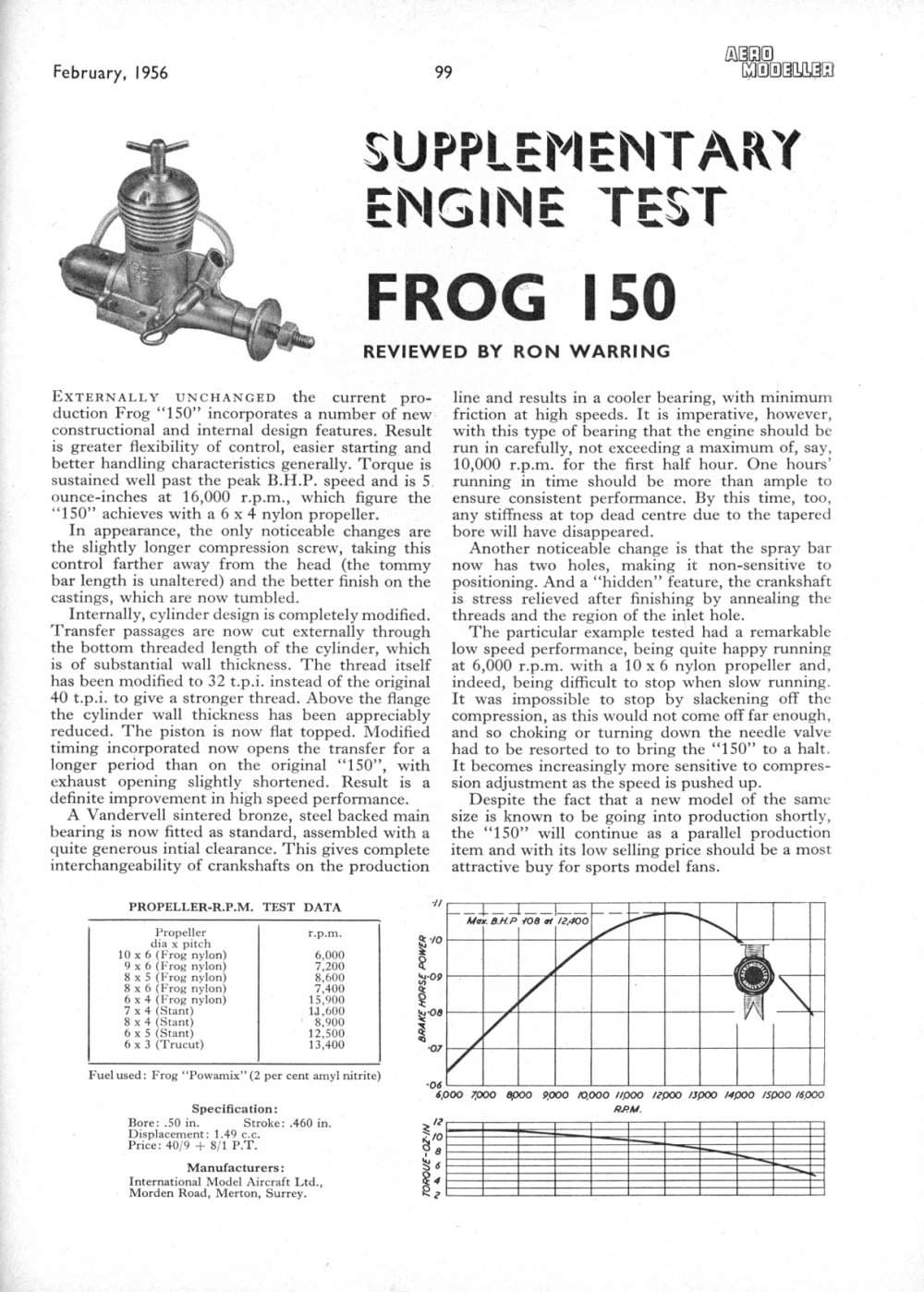 Frog 150 Supplementary