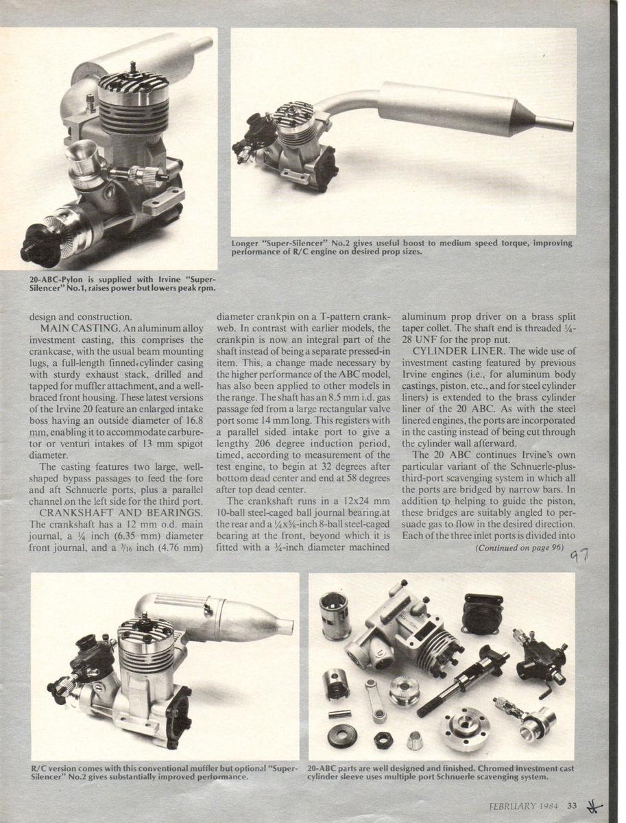 Test Pylon Engine Irvine 20 ABC RC & Pylon
